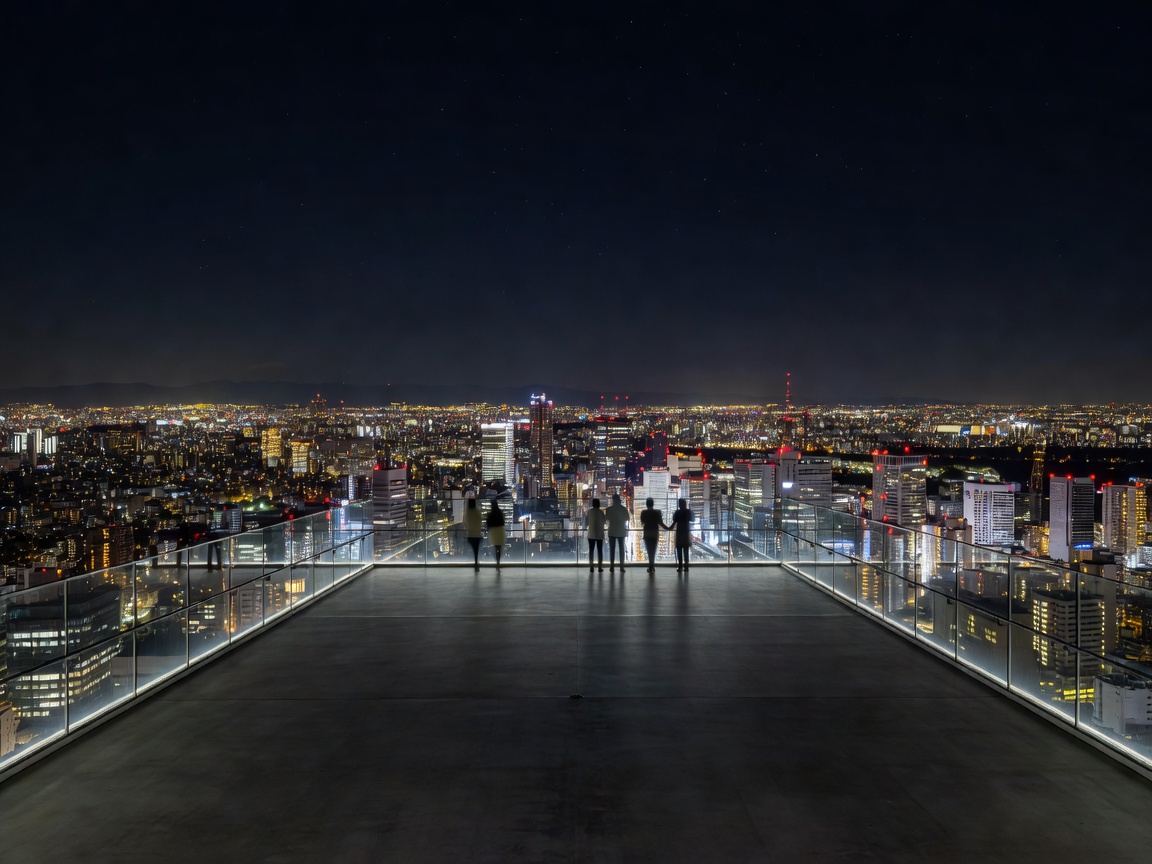 Observatory 88 Deck overlooking Tokyo night lights